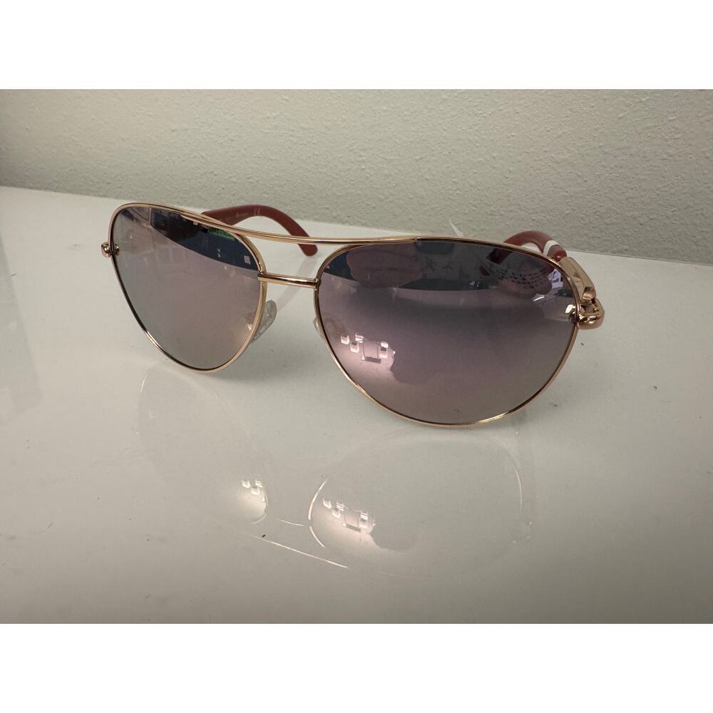 G by Guess shiny rose pink Aviator sunglasses NWT
